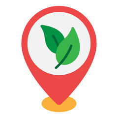 Illustration of Green Area Location design Flat Icon