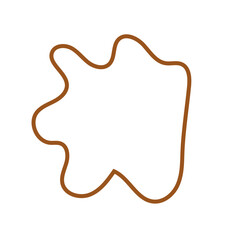 Brown Abstract Shape Outline Vectors 