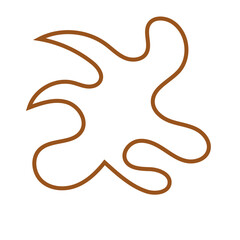 Brown Abstract Shape Outline Vectors 