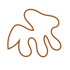 Brown Abstract Shape Outline Vectors 