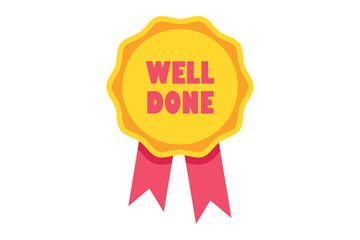 Congratulation Element Flat Sticker Design