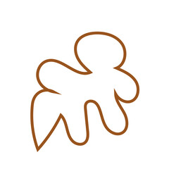 Brown Abstract Shape Outline Vectors 