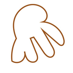 Brown Abstract Shape Outline Vectors 