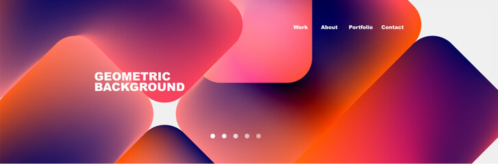 Square internet web page design template. Vector Illustration For Wallpaper, Banner, Background, Card, Book Illustration, landing page