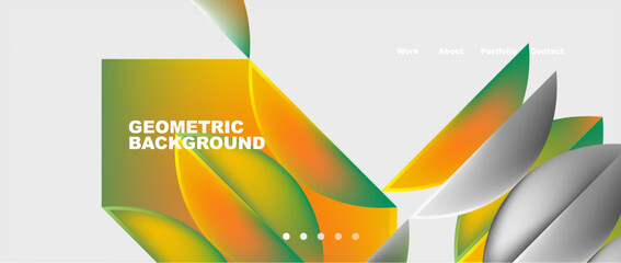 Minimal geometric web site page template design. Vector Illustration For Wallpaper, Banner, Background, Card, Book Illustration, landing page