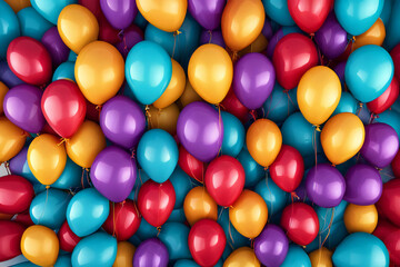 Obraz premium Colorful many balloons abstract background.
