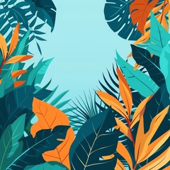 exotic abstract modern background jungle tropical various summer holiday