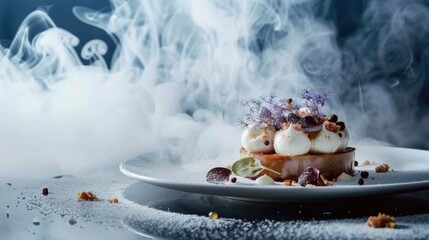 Fine Dining Experience: Elegantly plated dishes in a Michelin-starred restaurant