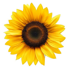 Fototapeta premium Yellow sunflower isolated on white background