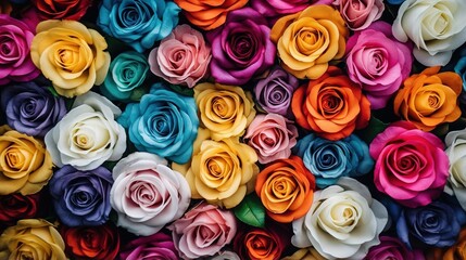 Fototapeta premium colorful roses background