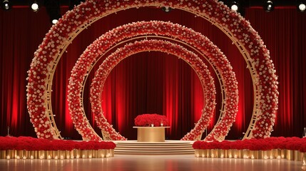red velvet curtain