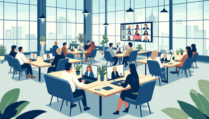 Concept vector illustration of business situation.