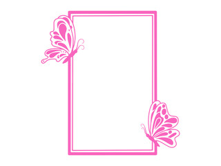Obraz premium Butterfly Frame Sketch Line Art 