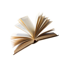 Blank open book on transparent background