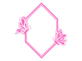 Butterfly Frame Outline Background
