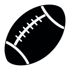 American football ball icon vector silhouette