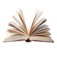Fototapeta premium Blank open book on transparent background