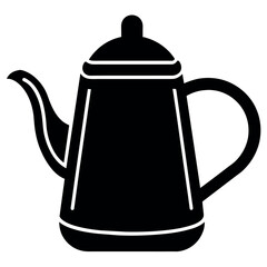 kettle icon vector illustration black color silhouette