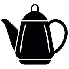kettle icon vector illustration black color silhouette