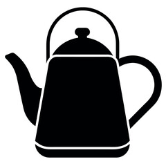 kettle icon vector illustration black color silhouette