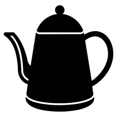 kettle icon vector illustration black color silhouette