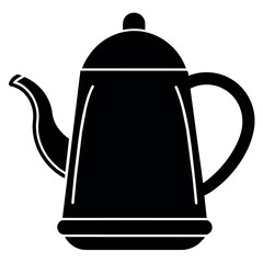kettle icon vector illustration black color silhouette