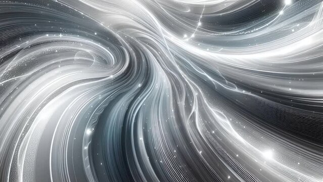 HD Abstract Black and White Lines - Seamless Loop Motion Graphics