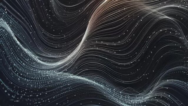 HD Abstract Black and White Lines - Seamless Loop Motion Graphics
