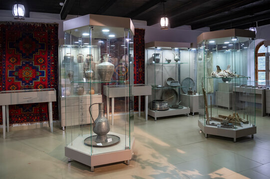 KHUCHNI, RUSSIA - MAY 10, 2024: Fragment of the exposition of the Museum of History and Local Lore of the Tabasaran District