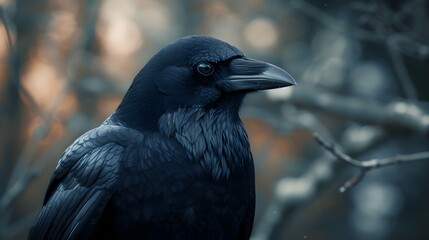 Fototapeta premium a cinematic and Dramatic portrait image for crow