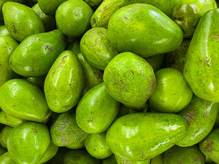 Fresh Organic Avocados Market Display Green Healthy Food Colombia
