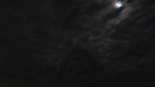 timelapse video of dramatic black night sky clouds