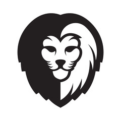 Elegant and dignified lion head logo design