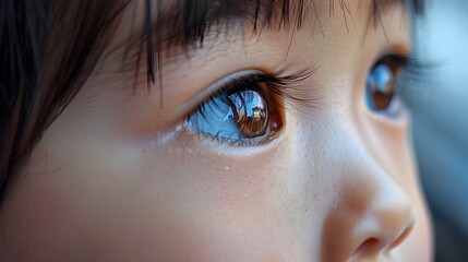 Fototapeta premium Curious Chinese Child A Gaze Filled with Cultural