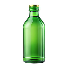 Green beer bottle isolated on transparent background png psd