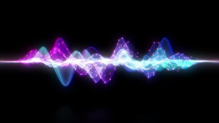 Party VJ abstract colorful background of waveform audio in 4K resolution