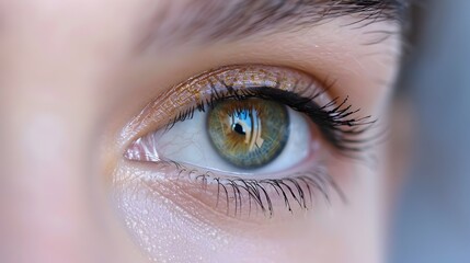 Fototapeta premium Intimate Gaze A CloseUp of Italian Heritage in the Human Eye