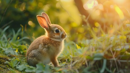 Fototapeta premium a cinematic and Dramatic portrait image for rabbit