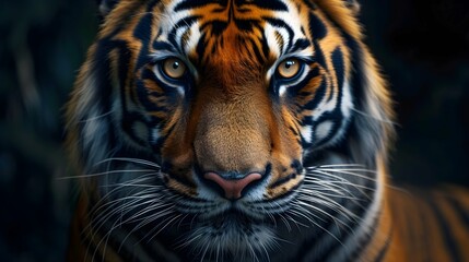 a cinematic and Dramatic portrait image for tiger