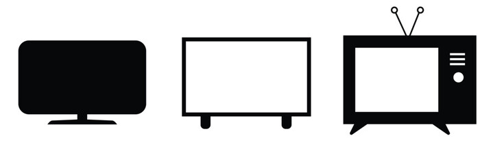 Tv icon vector for web and mobile app. television sign and symbol on white background.