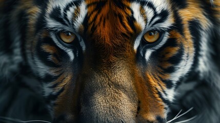 a cinematic and Dramatic portrait image for tiger