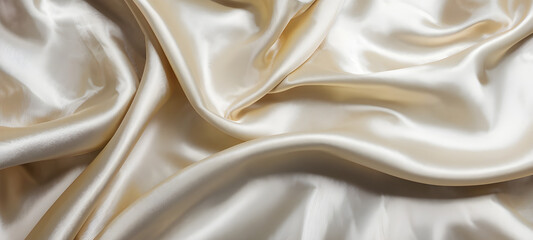 Obraz premium Light pale brown yellow silk satin. Gradient. Dusty gold color. Golden luxury elegant beauty premium abstract background. Shiny, shimmer. Curtain. Drapery. Fabric, cloth texture. Christmas, birthday.