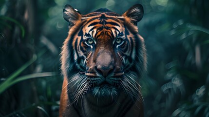 a cinematic and Dramatic portrait image for tiger