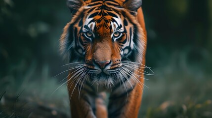 a cinematic and Dramatic portrait image for tiger
