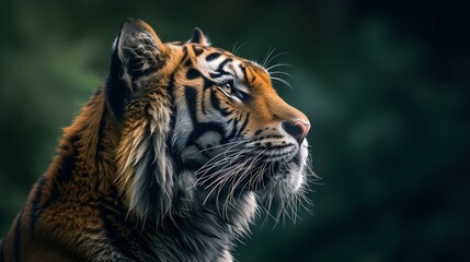 a cinematic and Dramatic portrait image for tiger