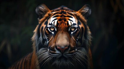 a cinematic and Dramatic portrait image for tiger
