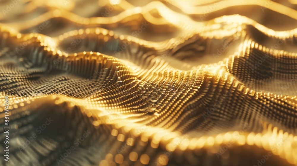 Poster the sands of change swept away revealing an oasis of trust and transparency through blockchain.