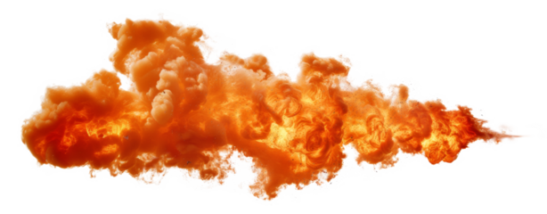 火炎放射エフェクト、背景透過
