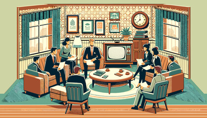 Concept vector illustration of business situation.