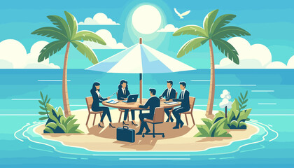 Concept vector illustration of business situation.